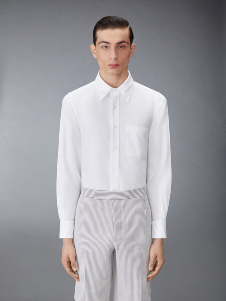 SOLID OXFORD STRAIGHT FIT SHIRT WHITE