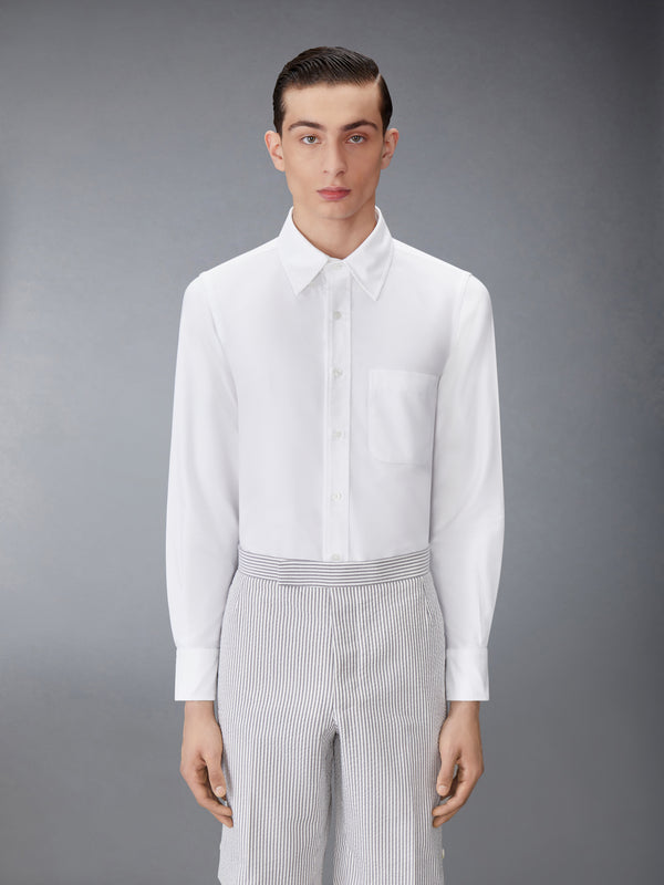 SOLID OXFORD STRAIGHT FIT SHIRT - image 1