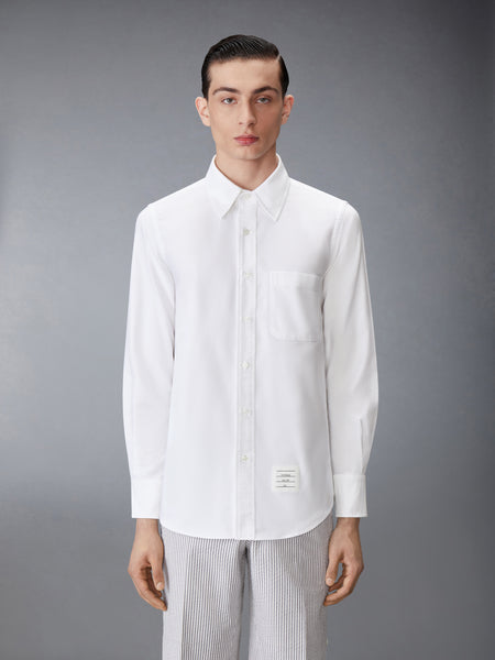 SOLID OXFORD STRAIGHT FIT SHIRT WHITE