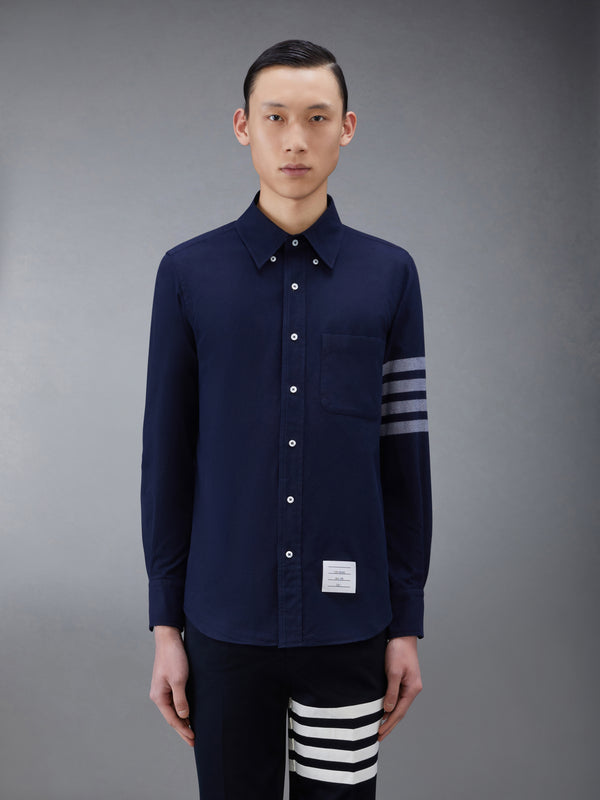 Thom Browne Navy 4-Bar Shirt Thom Browne Navy 4-Bar Shirt