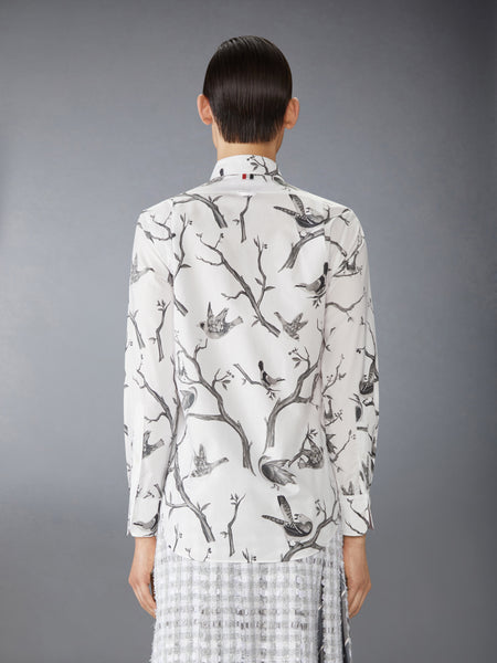 POPLIN BIRD TOILE PRINTED SHIRT