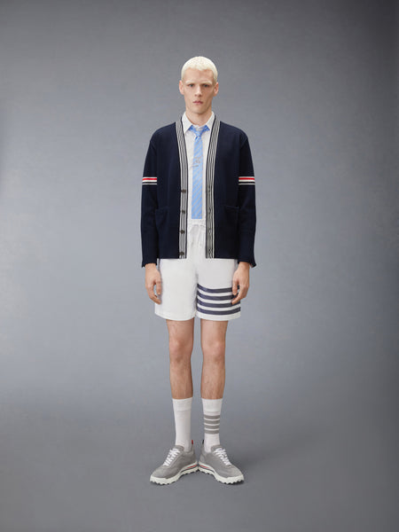 OXFORD 4-BAR SHIRT WHITE /NAVY