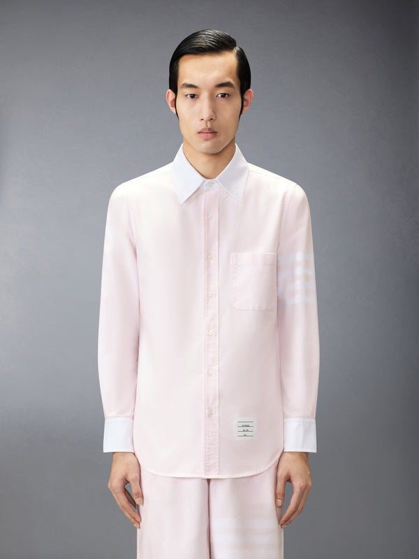 thom browne dress shirt Men's Oxford in Light Grey Size 5 THOM BROWNE Adorned with pinstripes inspired by vintage work uniforms Thom Browne Men's Pinstriped Poplin