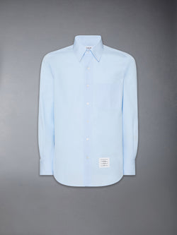 SOLID POPLIN TWIN NEEDLE CONTRAST TOPSTITCH SHIRT