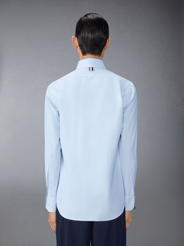 SOLID POPLIN TWIN NEEDLE CONTRAST TOPSTITCH SHIRT - image 3