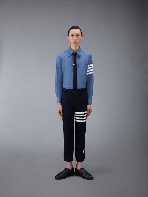 샴브레이 4-바 셔츠 - image 4