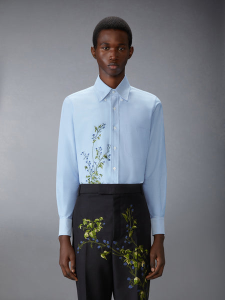 GOOSE SCENIC SATIN STITCH OXFORD SHIRT
