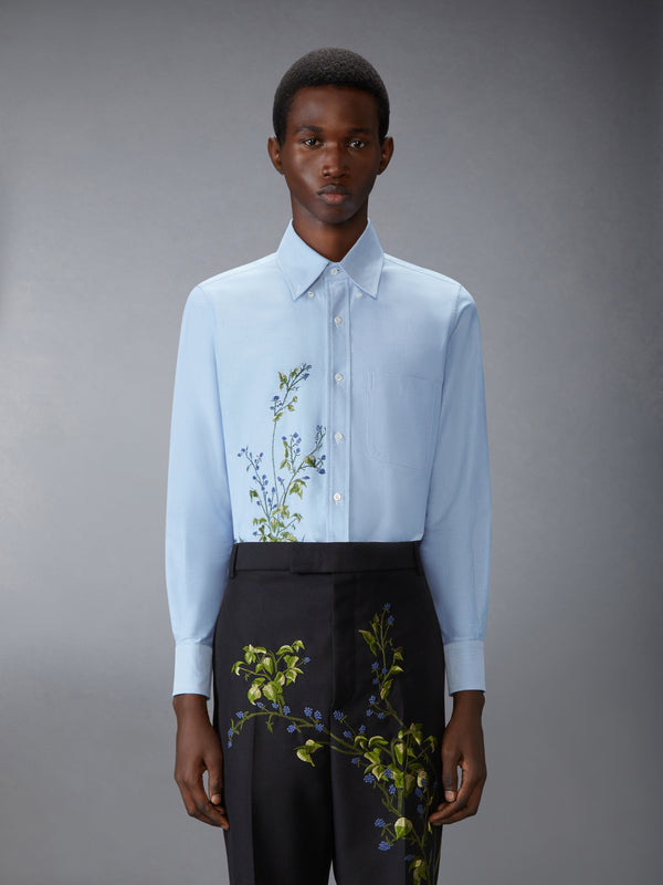 GOOSE SCENIC SATIN STITCH OXFORD SHIRT - image 1