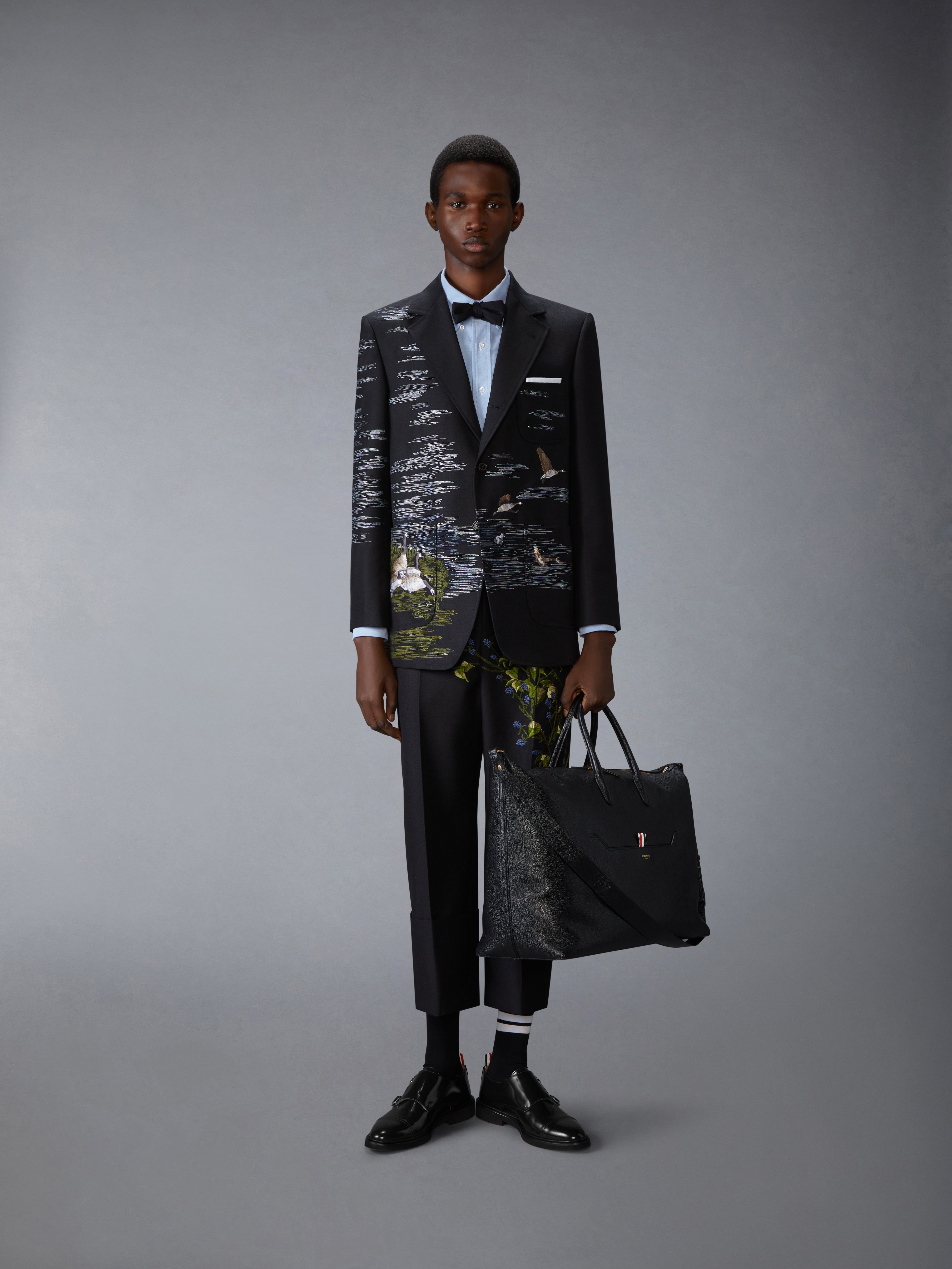Goose Scenic Satin Stitch Oxford Shirt | Thom Browne