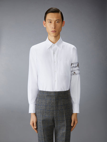 GEESE 4-BAR PINSTRIPE OXFORD SHIRT
