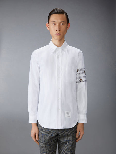 GEESE 4-BAR PINSTRIPE OXFORD SHIRT