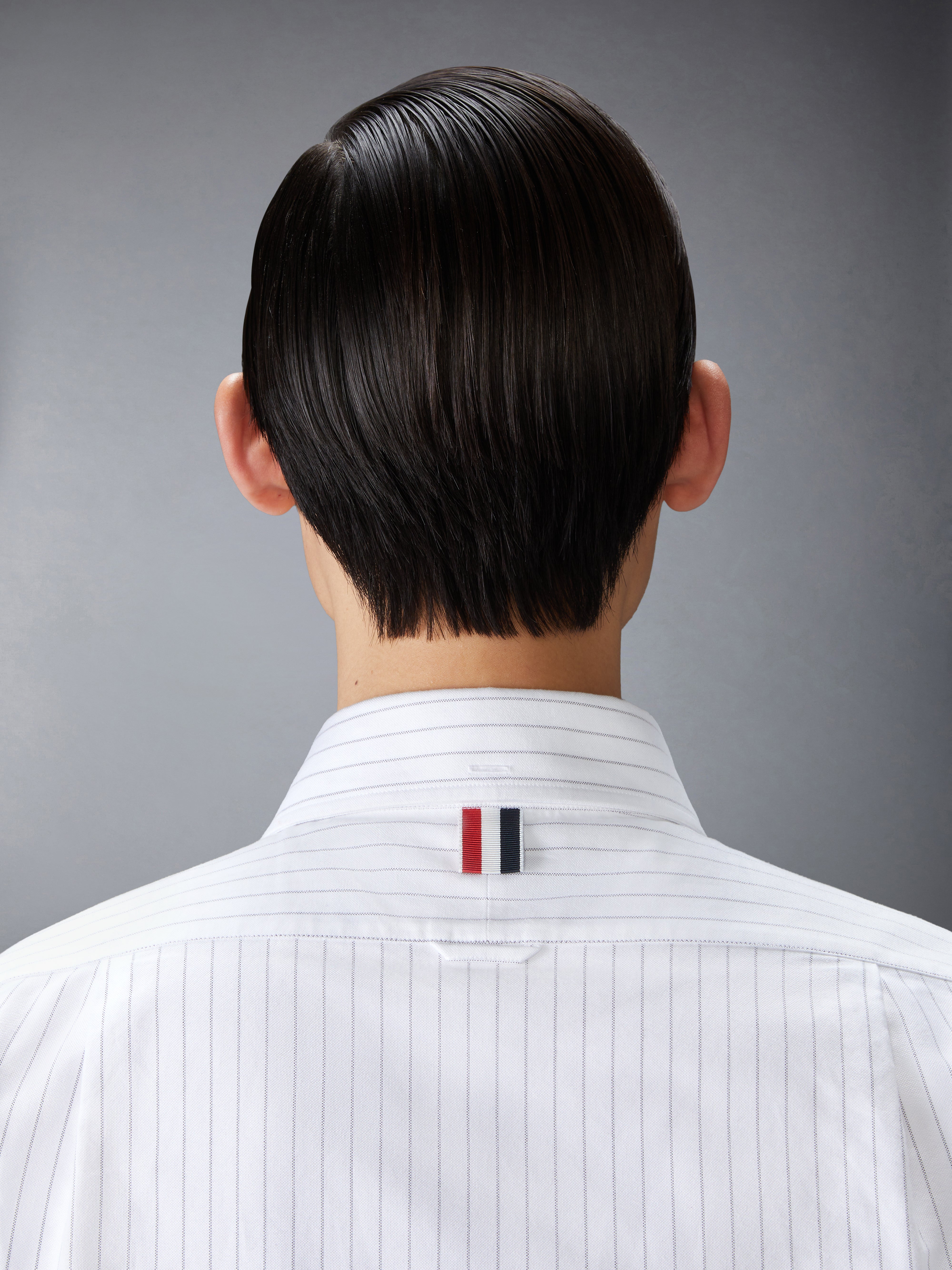 Tシャツ・カットソー THOM BROWNE FW25 Thom Browne Shirts (MWL272E E1384035) Geese 4-Bar Pinstripe Oxford Shirt | Thom Browne