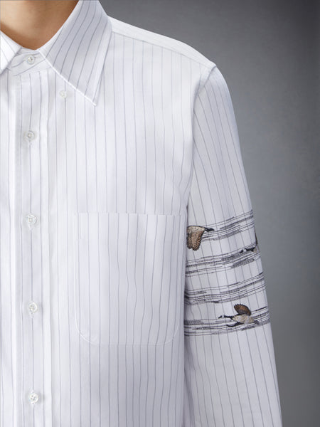 GEESE 4-BAR PINSTRIPE OXFORD SHIRT