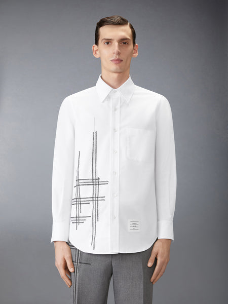 OXFORD BLANKET STITCH DEGRADE SHIRT
