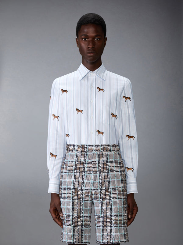 LUNAR NEW YEAR SATIN STITCH HORSE OXFORD SHIRT - image 1