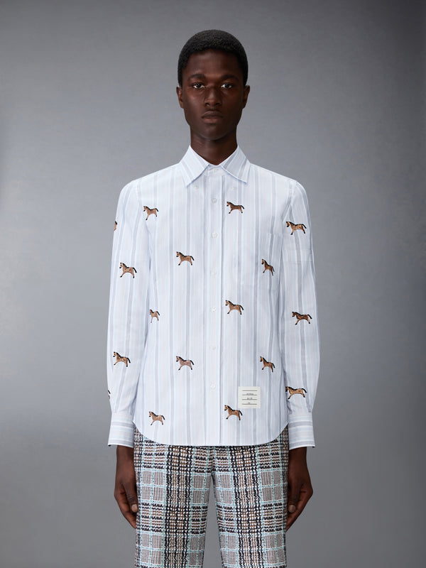 LUNAR NEW YEAR SATIN STITCH HORSE OXFORD SHIRT - image 2