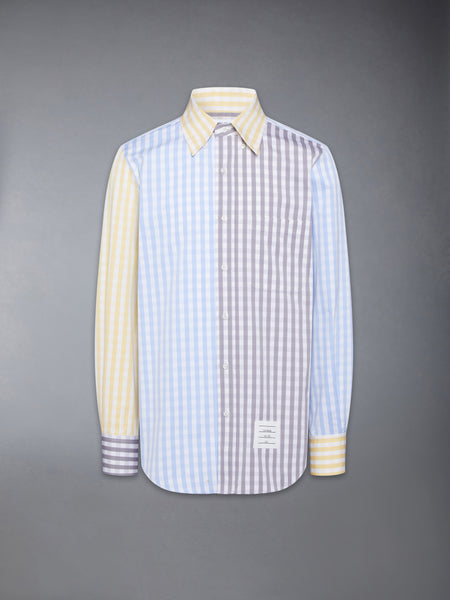 GINGHAM CHECK POPLIN FUNMIX SHIRT