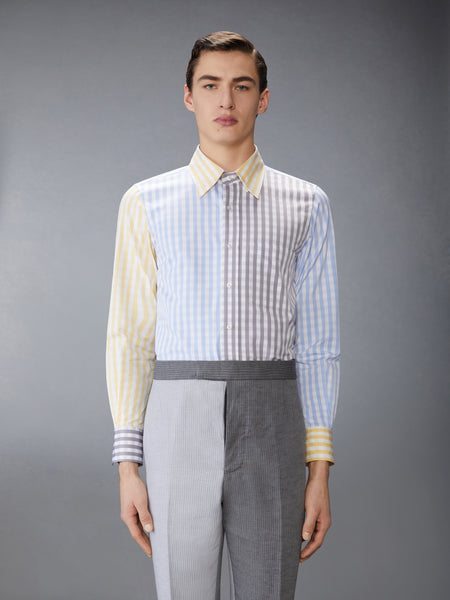 GINGHAM CHECK POPLIN FUNMIX SHIRT
