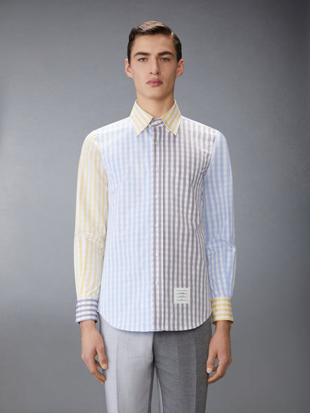 GINGHAM CHECK POPLIN FUNMIX SHIRT