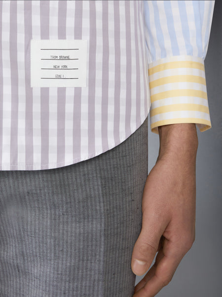 GINGHAM CHECK POPLIN FUNMIX SHIRT