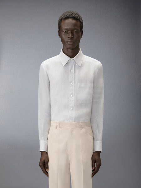 LINEN 4-BAR SHIRT LT GREY