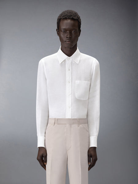 LINEN 4-BAR SHIRT WHITE