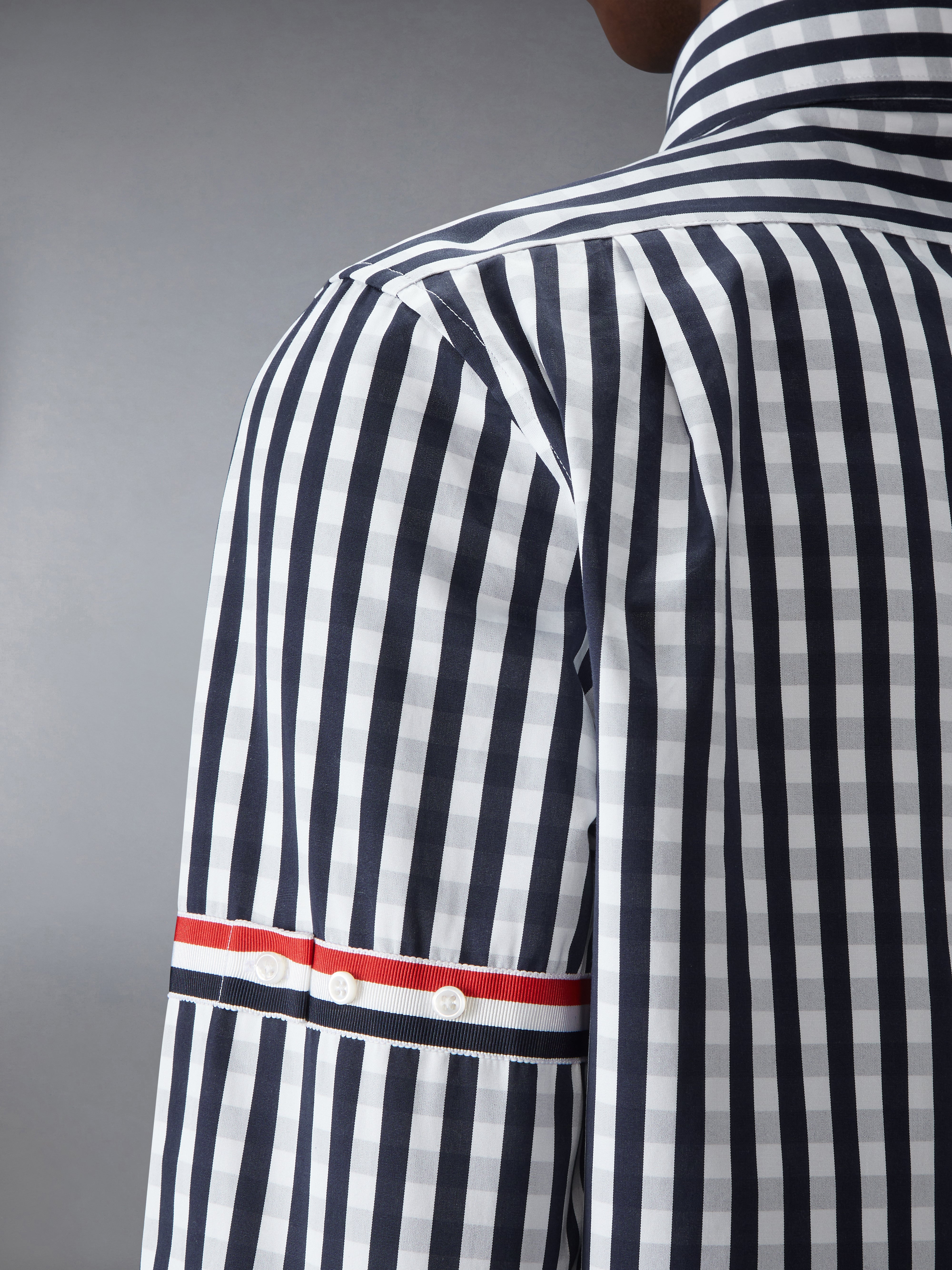 Gingham Check Poplin Armband Shirt | Thom Browne