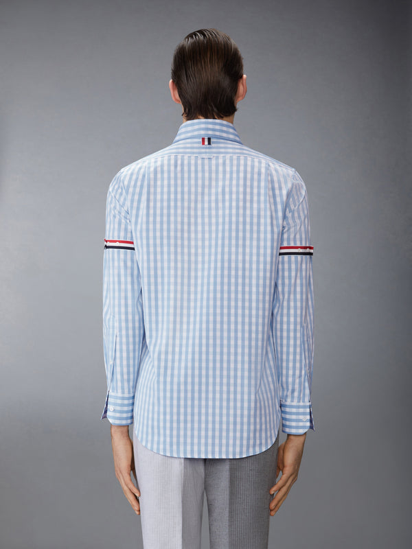 GINGHAM CHECK POPLIN ARMBAND SHIRT - image 3