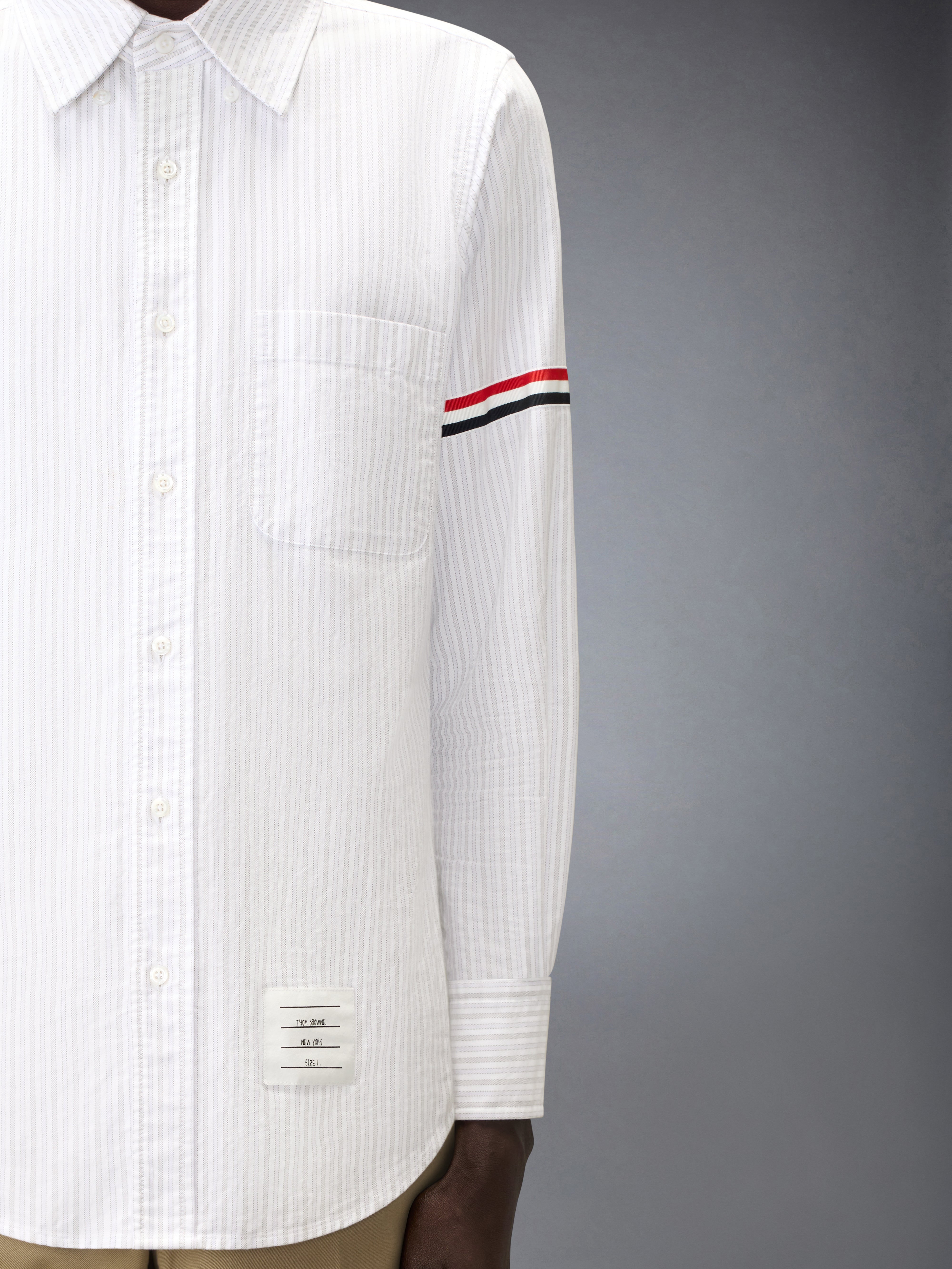 ストライプ オックスフォード アームバンド付きシャツ | Thom Browne