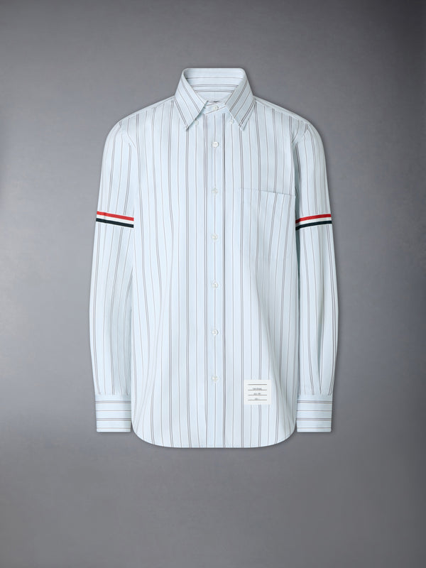 HAIRLINE STRIPE GROSGRAIN POPLIN ARMBAND SHIRT - featured image