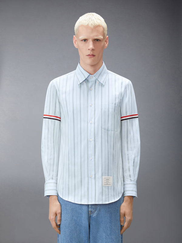 HAIRLINE STRIPE GROSGRAIN POPLIN ARMBAND SHIRT - image 2