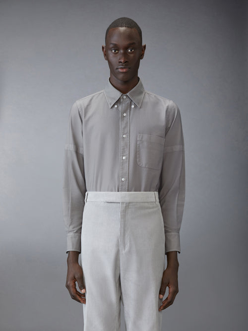 Straight Fit L/S Bd Shirt W/Self Armband Garment Dye In Oxford 