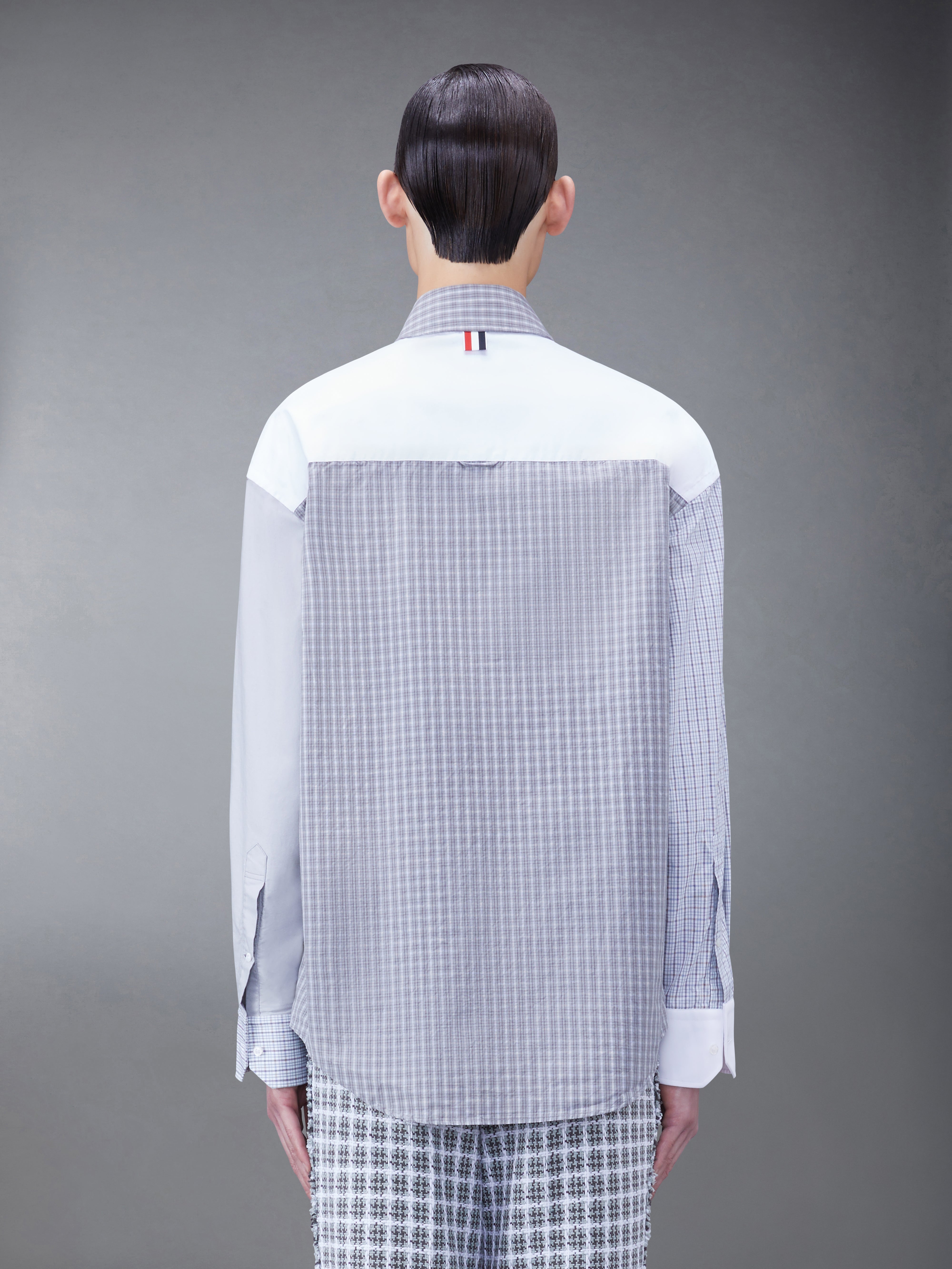 Tシャツ・カットソー THOM BROWNE FUNMIX OVERSIZED LONG SLEEVE SHIRT Thom Browne - Funmix Oversized Long Sleeve Shirt in Oxford