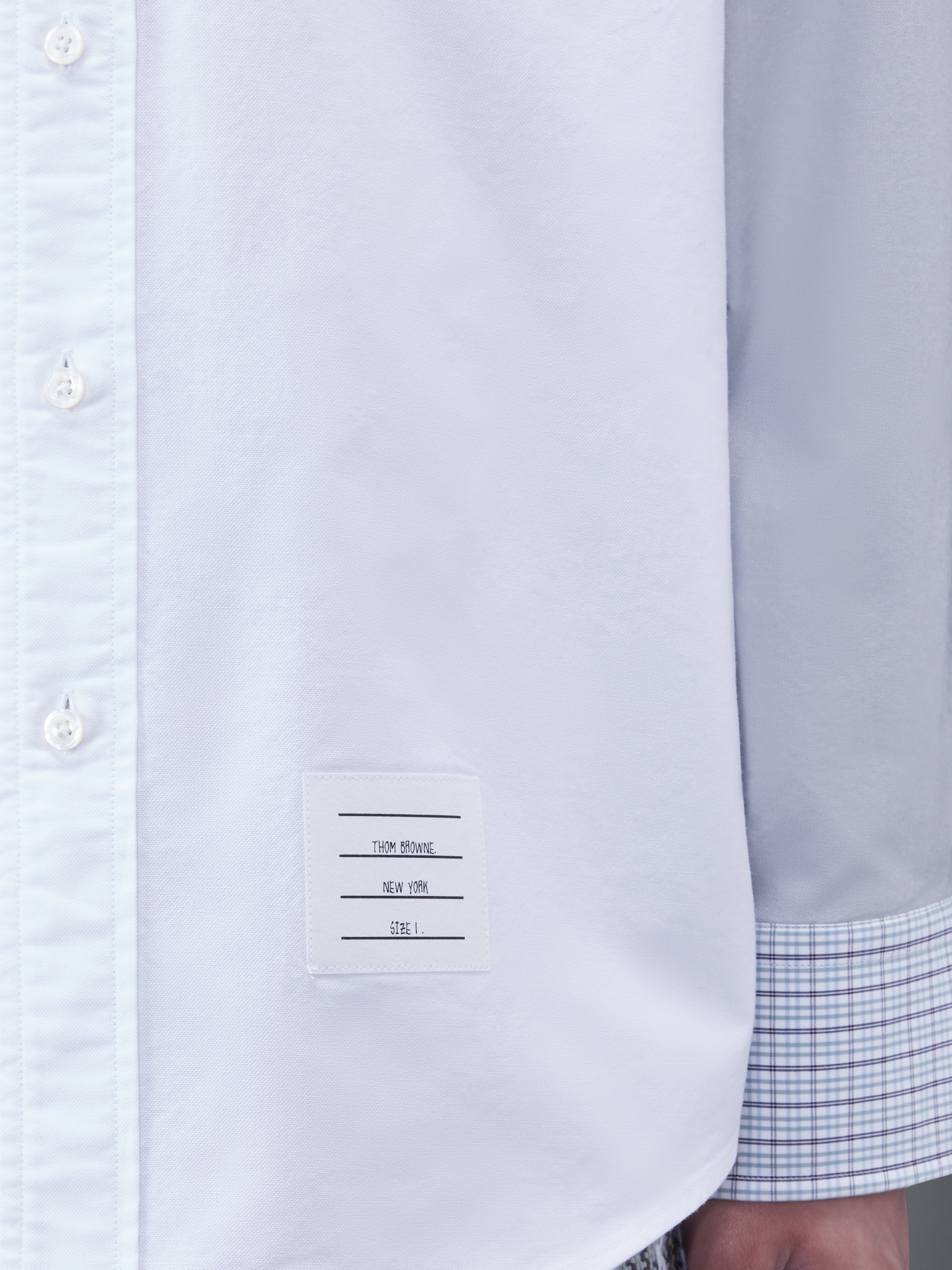 Tシャツ・カットソー THOM BROWNE FUNMIX OVERSIZED LONG SLEEVE SHIRT Thom Browne Cotton Shirt - Funmix Oversized Long Sleeve