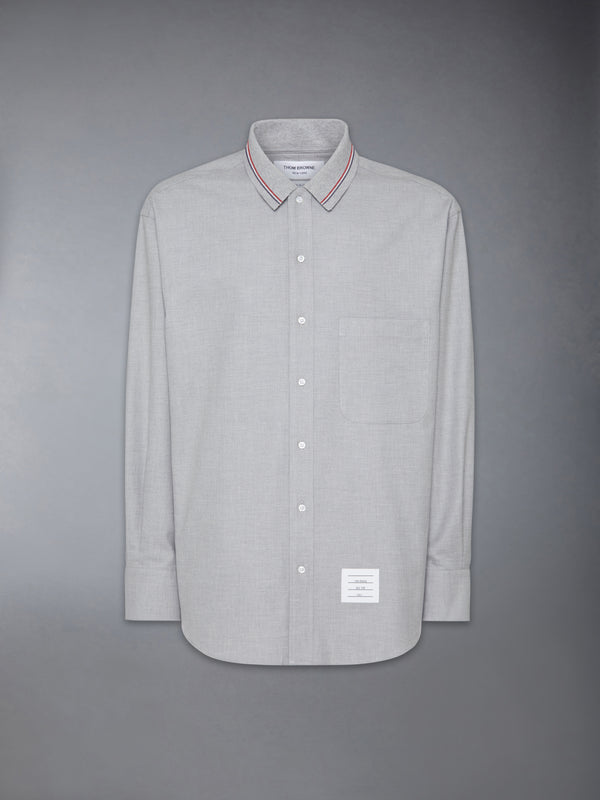 STRIPE COTTON FLANNEL OVERSIZED SHIRT - featured image