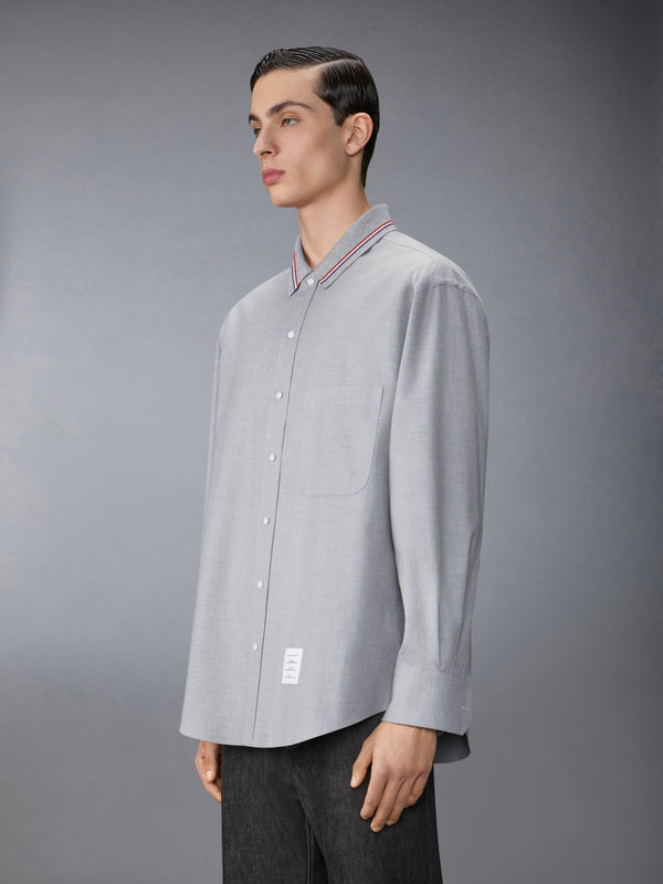 STRIPE COTTON FLANNEL OVERSIZED SHIRT - image 3