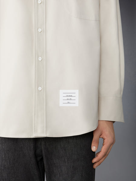 STRIPE COTTON FLANNEL OVERSIZED SHIRT OFF WHITE