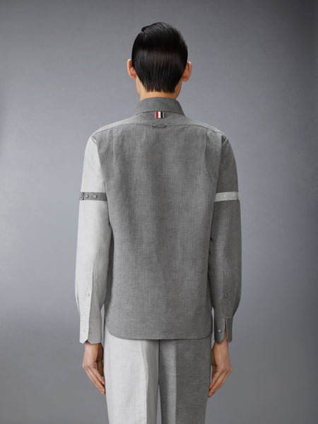 TONAL UNIVERSITY STRIPE FUNMIX ARMBAND SHIRT