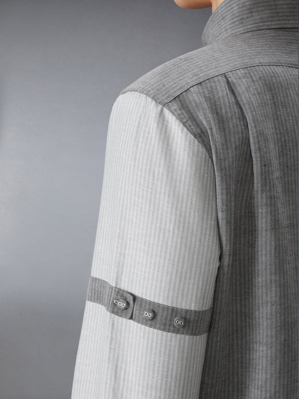 TONAL UNIVERSITY STRIPE FUNMIX ARMBAND SHIRT - image 4