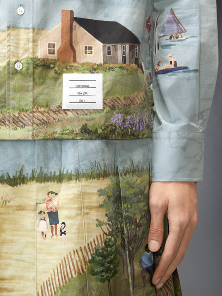 POPLIN NANTUCKET SCENIC UTILITY SHIRT SEASONAL MULTI