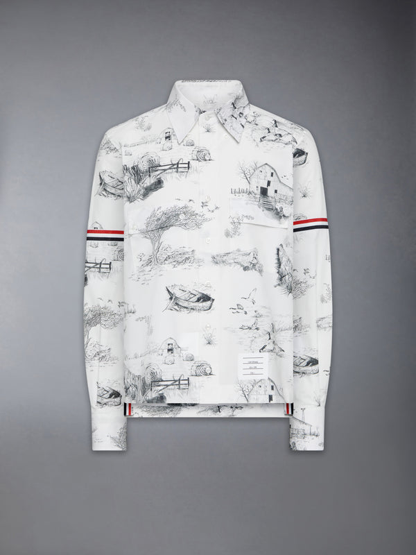 SCENIC TOILE COTTON POPLIN UTILITY ARMBAND SHIRT - featured image