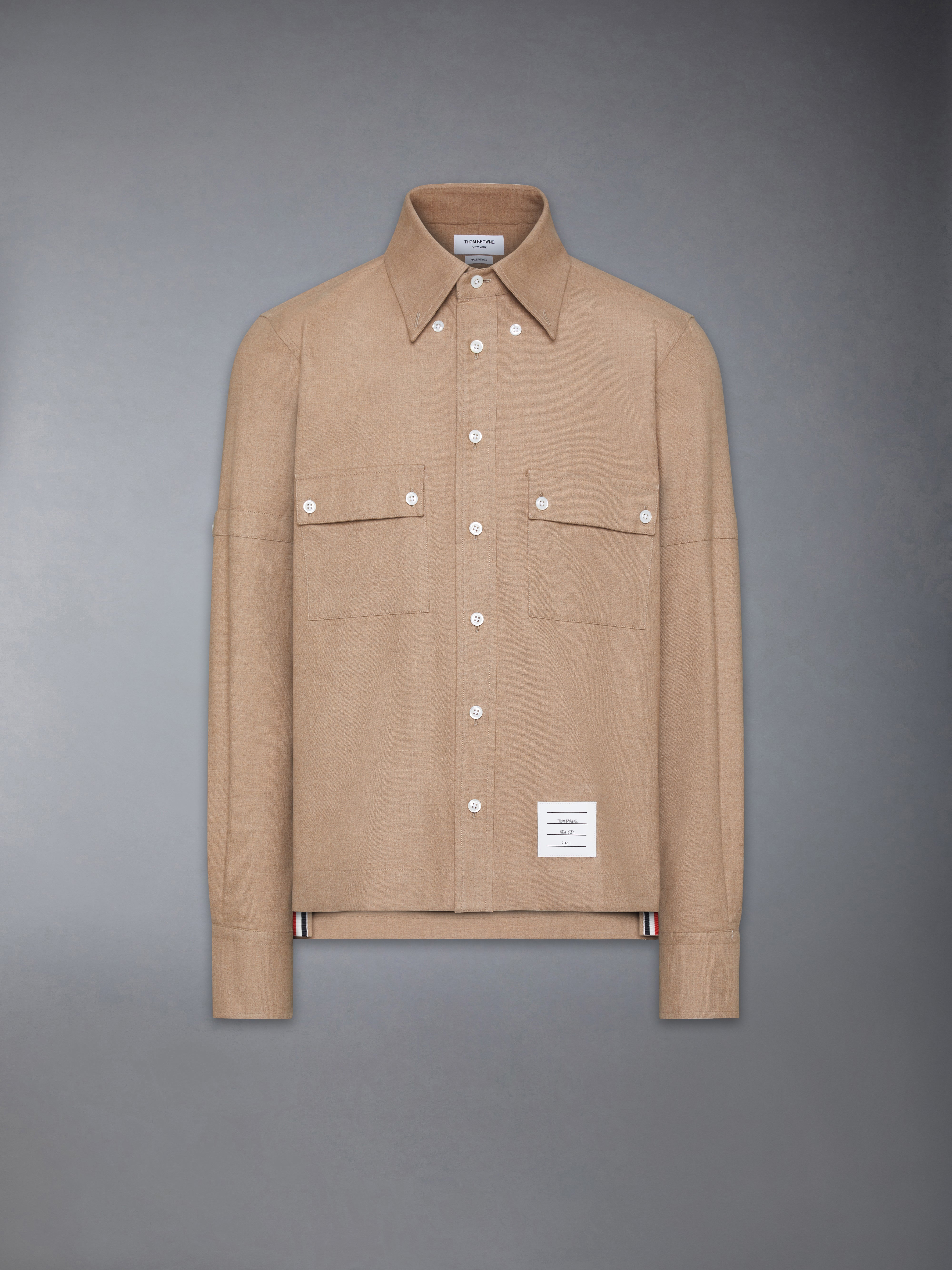 Cotton Flannel Utility Shirt | Thom Browne