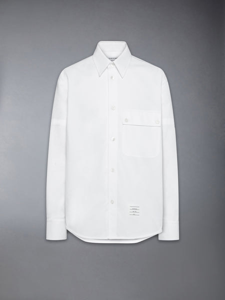 OPIQUE DOUBLE NEEDLE ARMBAND OVERSIZED SHIRT WHITE