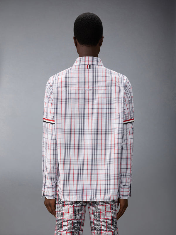 PLAID CHECK POPLIN ARMBAND OVERSIZED SHIRT - image 3