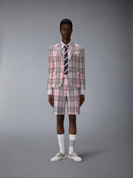 PLAID CHECK POPLIN ARMBAND OVERSIZED SHIRT RWBWHT