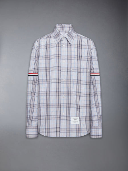 PLAID CHECK POPLIN ARMBAND OVERSIZED SHIRT SEASONAL MULTI