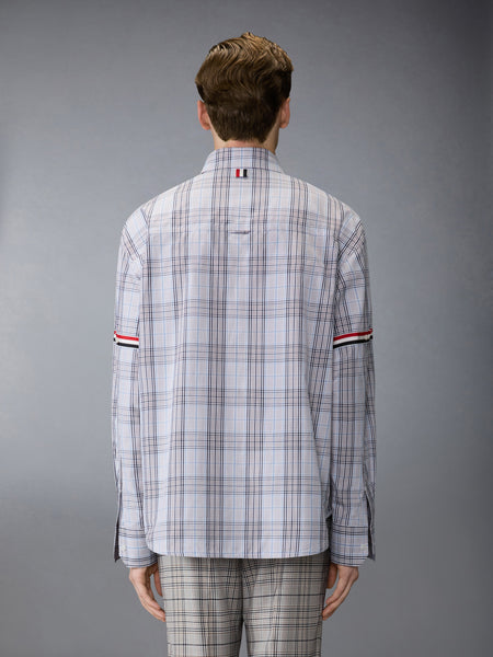 PLAID CHECK POPLIN ARMBAND OVERSIZED SHIRT SEASONAL MULTI