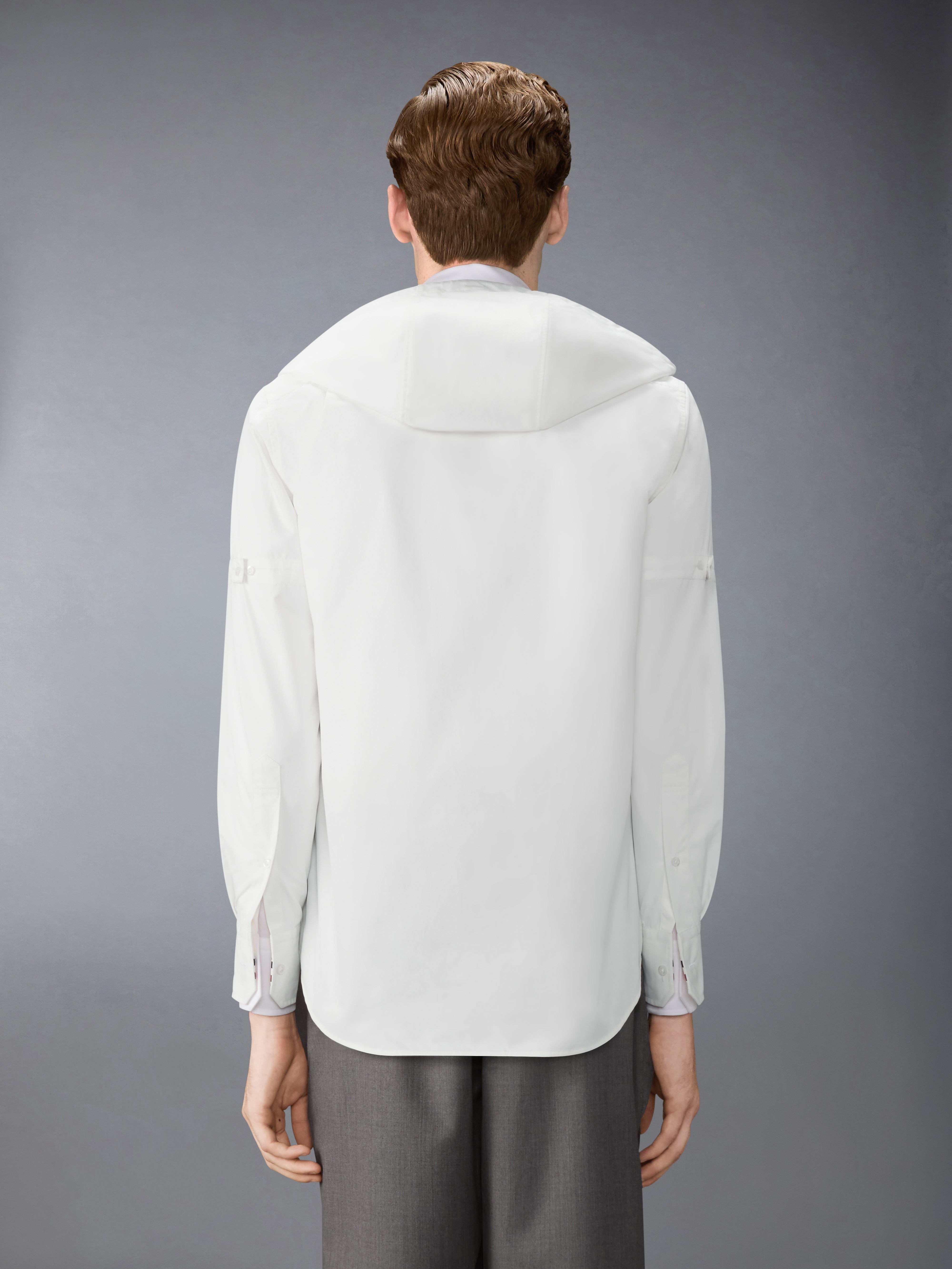 Hooded Nylon Armband Shirt | Thom Browne