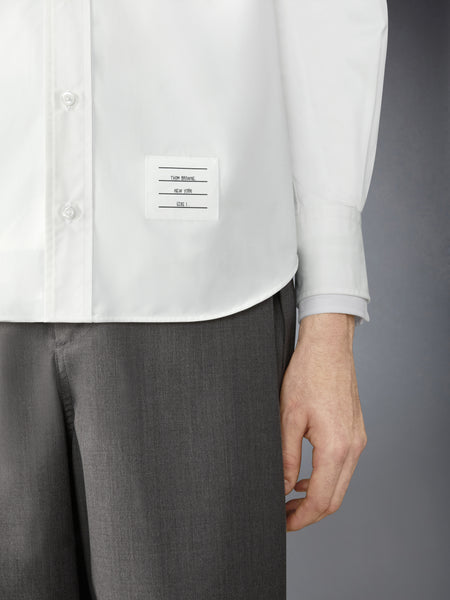 フーデッド ナイロン アームバンド付きシャツ 白