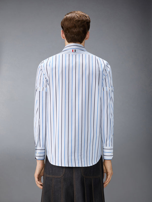 STRIPED POPLIN ARMBAND POPOVER ARMBAND SHIRT - image 3